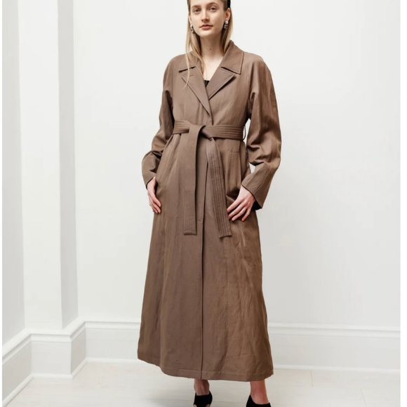 Lemaire Brown Women's Trench Coat / Straight Coat 36 - Picture 1 of 17
